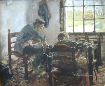 マックス・リーバーマン Painting - 靴職人 1881年 マックス・リーバーマン ドイツ印象派